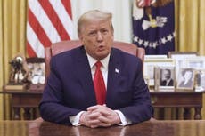 Trump condena la violencia en el Capitolio en un mensaje grabado