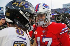 NFL: Allen y Jackson se alistan para duelo Bills-Ravens