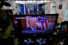 Trump no menciona a Biden en discurso de adiós