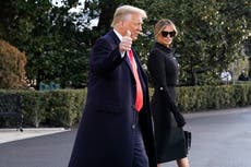 Cadenas de TV cubren el inusual adiós de Donald Trump