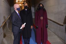 Investidura Presidencial: Michelle Obama recibe elogios por su atuendo morado