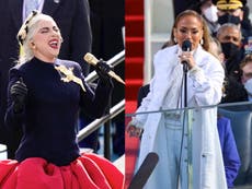 Los atuendos de Lady Gaga y Jennifer Lopez en la Inauguración de Biden