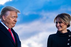 Fotos muestran a Melania Trump feliz de dejar la Casa Blanca