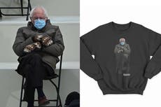Bernie Sanders vende sudaderas con su famoso meme de la investidura