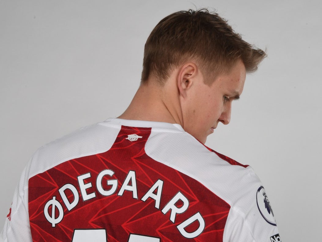 El centrocampista del Arsenal Martin Odegaard