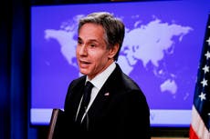 Blinken advierte que Irán podría estar en camino de tener suficiente combustible para armas nucleares