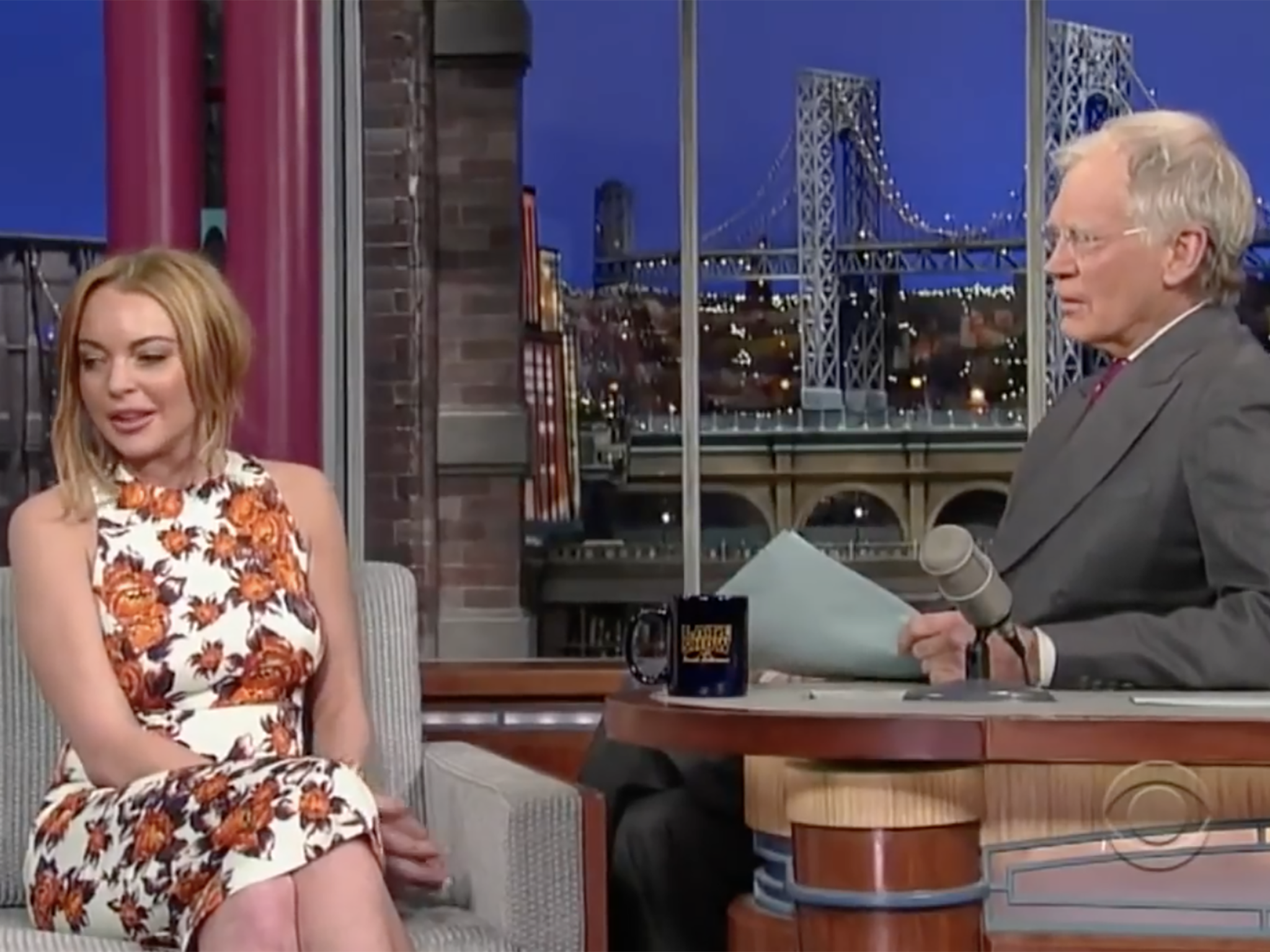 Resurge la “horrible” entrevista de Lindsay Lohan en 2013 con David Letterman 