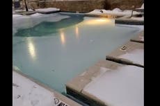 Fotos surrealistas del clima bajo cero de Texas: una pecera congelada y carámbanos en un ventilador de techo