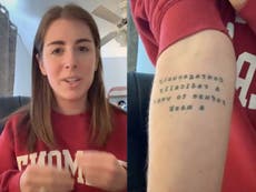 Mujer, apenada, revela su tatuaje “más tonto” en el que llama a no usar cubrebocas