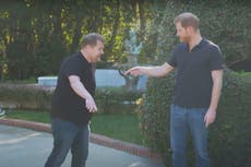 El príncipe Harry rapea el tema de The Fresh Prince of Bel-Air con James Corden