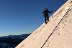 Dos esquiadores desafían a la muerte en el descenso del Half Dome de Yosemite