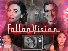 Jimmy Fallon rinde homenaje a WandaVision con Elizabeth Olsen en un programa que salta en el tiempo