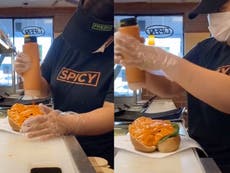 TikTok de un cliente de Subway que pide que se “ahogue” un sándwich en salsa divide a los espectadores: “Esto no puede ser real”