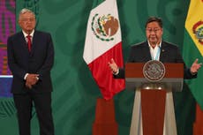 Luis Arce, presidente de Bolivia, asiste a La Mañanera de AMLO