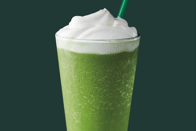 <p>Starbucks Matcha Green Tea Crème Frappuccino</p>