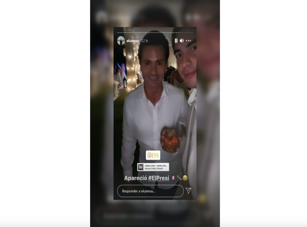 “El ex presidente invitado es nada más y nada menos que el de México”, compartió Camus García Caballero en Instagram.