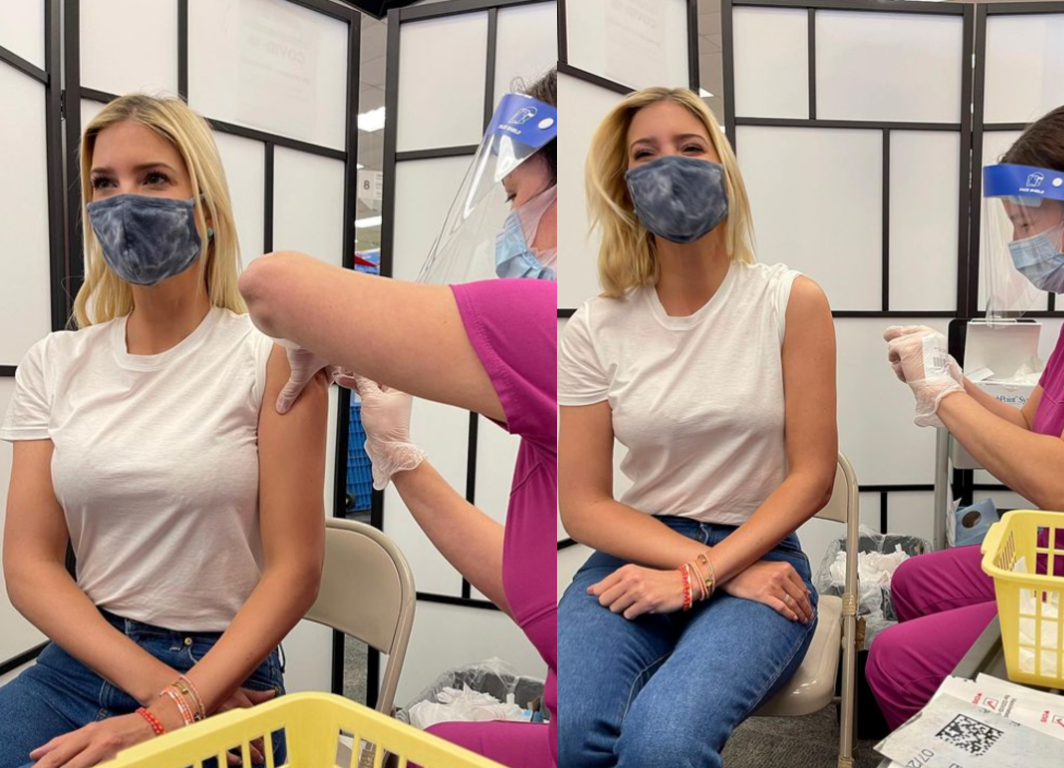 Ivanka Trump recibió vacuna anti COVID, comparte foto y “colapsa” al MAGA