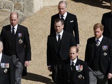 Según los informes, el príncipe William pidió que se apartara de Harry en la procesión del funeral del príncipe Felipe