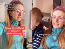 Madre se vuelve viral con videos que muestran cómo les enseña a sus hijos el consentimiento