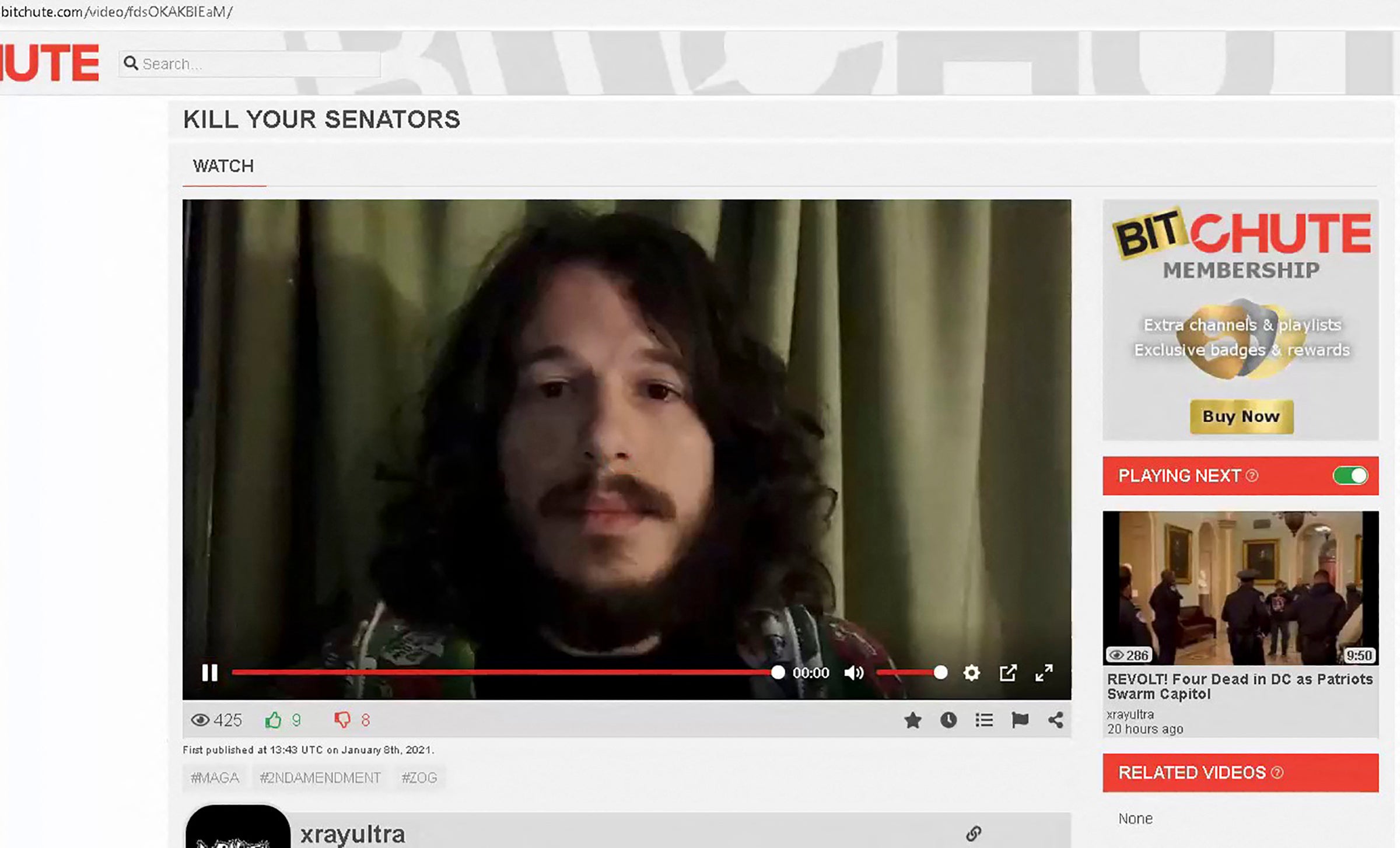 Partidario de Trump declarado culpable por amenazas de muerte al Congreso