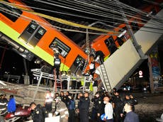 Video del momento en que el tren subterráneo mexicano se derrumbó a través del puente dejando 23 muertos, incluidos niños