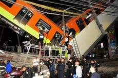 Video del momento en que el tren subterráneo mexicano se derrumbó a través del puente dejando 23 muertos, incluidos niños