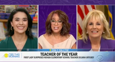 Jill Biden sorprende a la maestra del año durante una entrevista televisiva