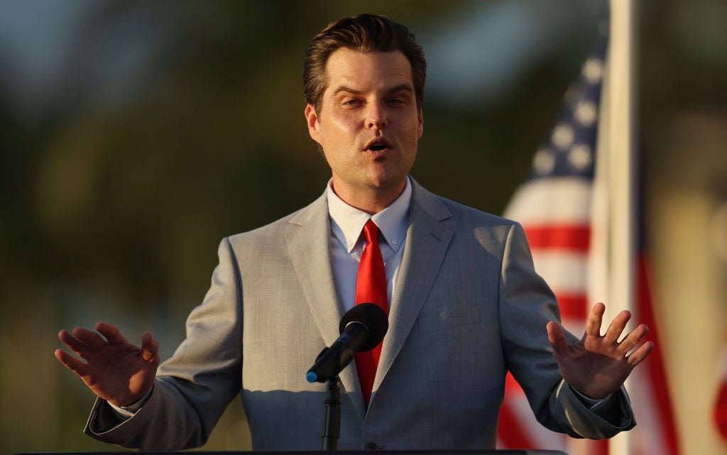 Matt Gaetz aborda acusaciones por tráfico sexual en su discurso en Ohio