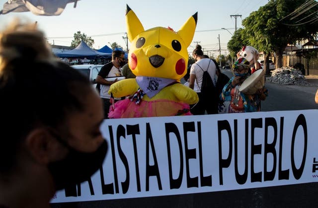 <p>Grandón saltó a la fama al protestar durante 2019 vestida como Pikachu</p>
