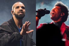 Drake, The Weeknd listos para su gran noche en los Billboard