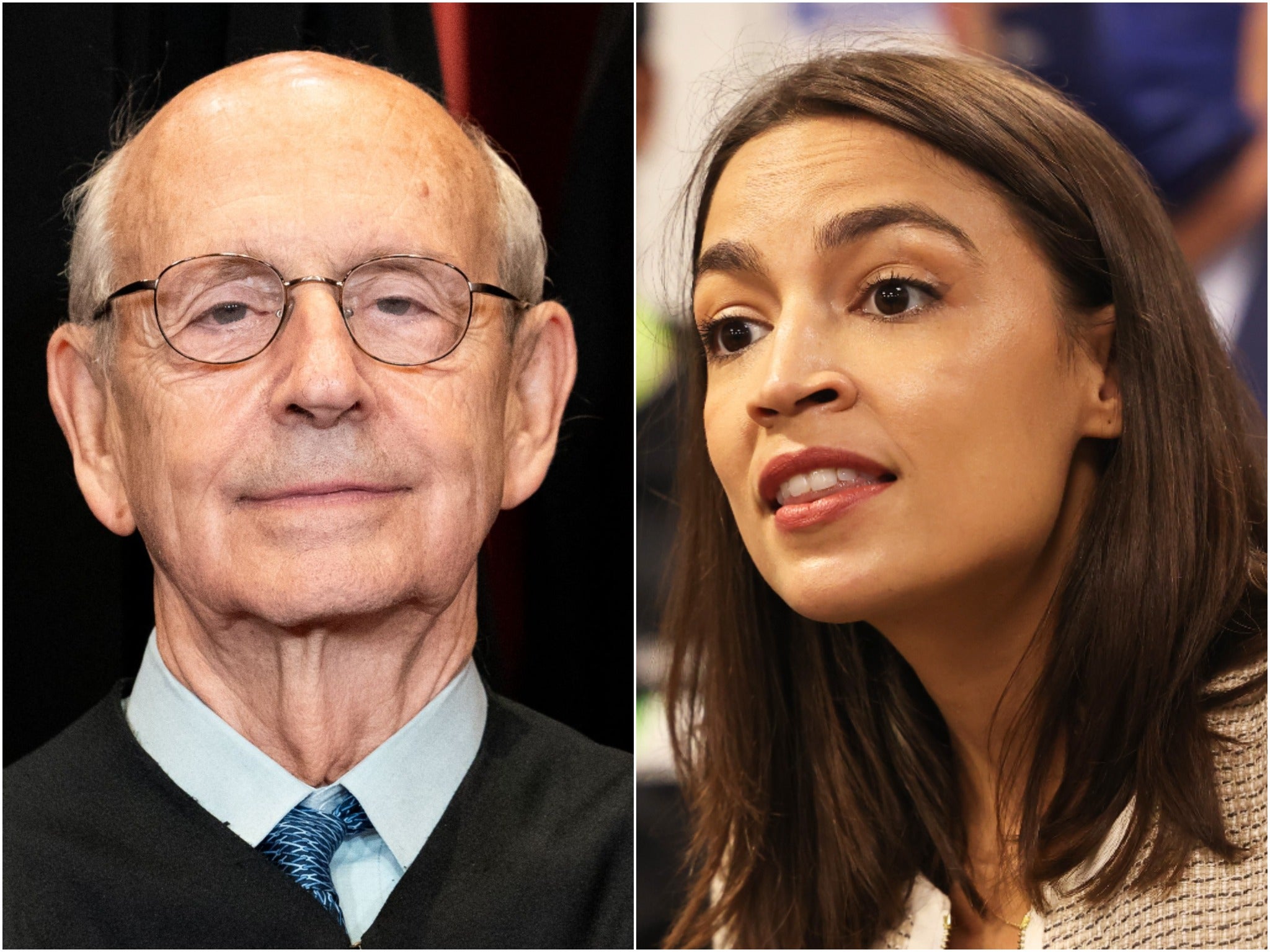 AOC acuerda que el juez liberal de la Suprema Corte, Stephen Breyer, debe retirarse