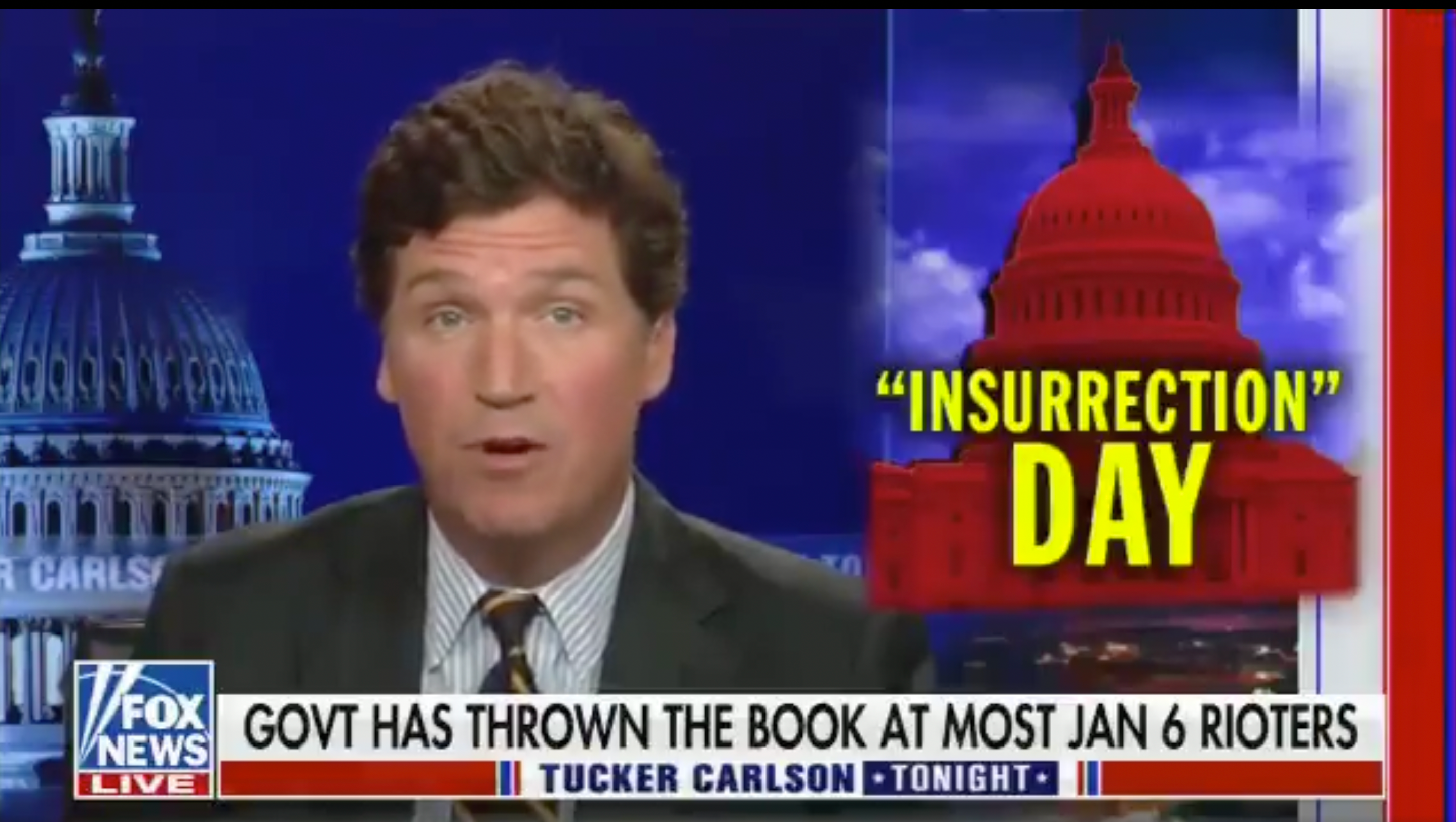 Tucker Carlson sugiere que el FBI estuvo detrás de la insurrección del Capitolio