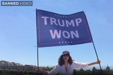 La sobrina de Osama Bin Laden trollea a Biden con el cartel de “Ganó Trump” en la cumbre de Ginebra