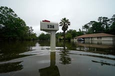 Fotos muestran vecindarios inundados por la tormenta tropical Claudette en la costa del Golfo