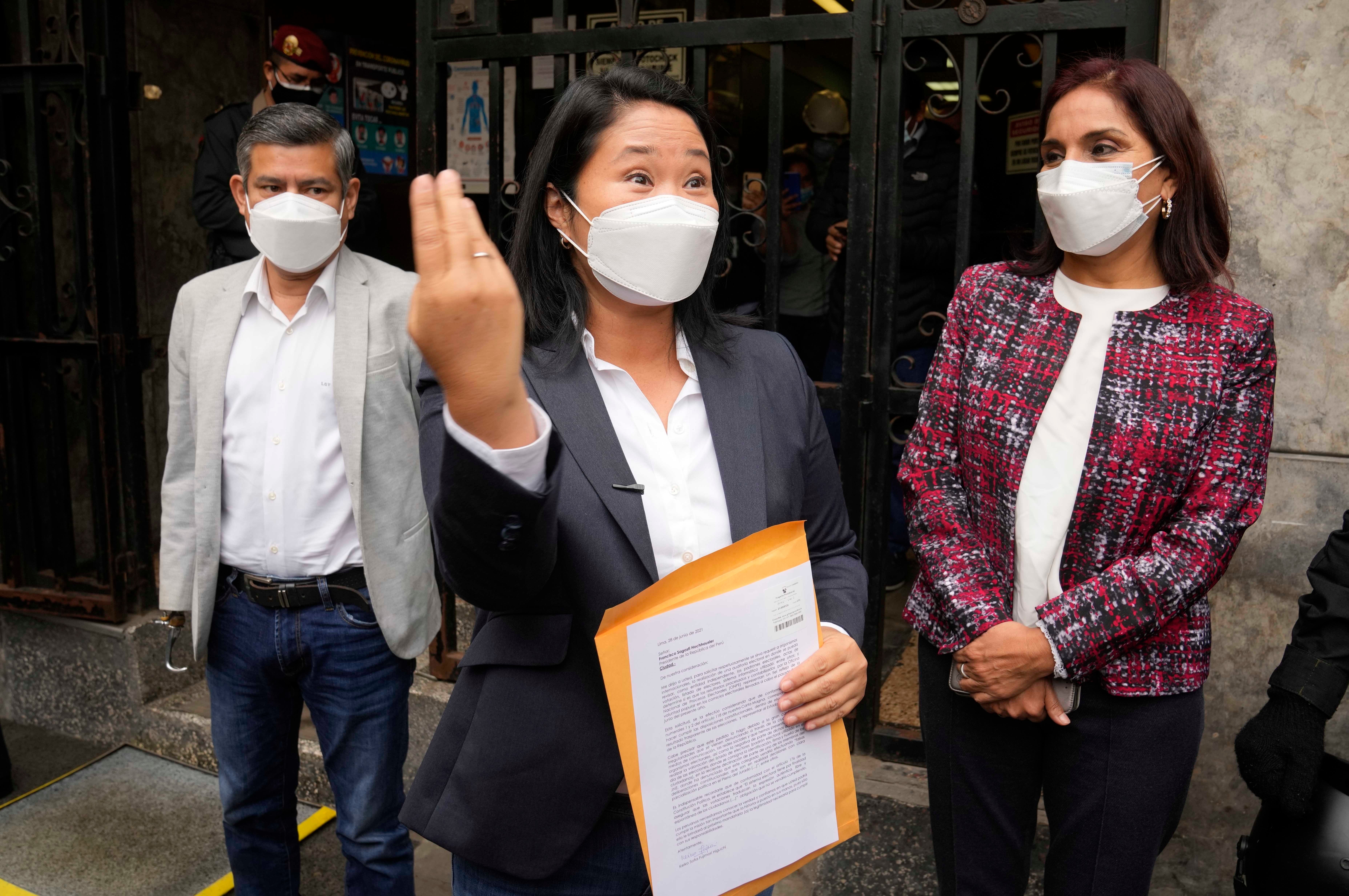 Keiko Fujimori pide una auditoría internacional en medio de acusaciones de fraude electoral 