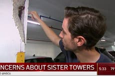 Residente del edificio hermano de Surfside comparte fotos de grietas mientas se analiza evacuación