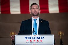 Eric Trump pierde los estribos al aire después de que la empresa de su padre fue acusada de delitos fiscales