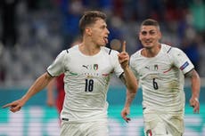 Italia supera 2-1 a Bélgica y se cita con España en semis