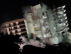 Colapso de edificio en Miami: sección restante de la torre Surfside es demolida con explosivos