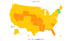 Mapa revela puntos conflictivos de EE.UU. con elevada probabilidad de contagios y tasas de vacunación por covid