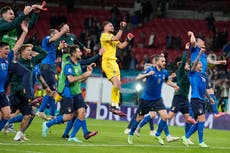 Inglaterra e Italia disputan final de la Euro en Wembley