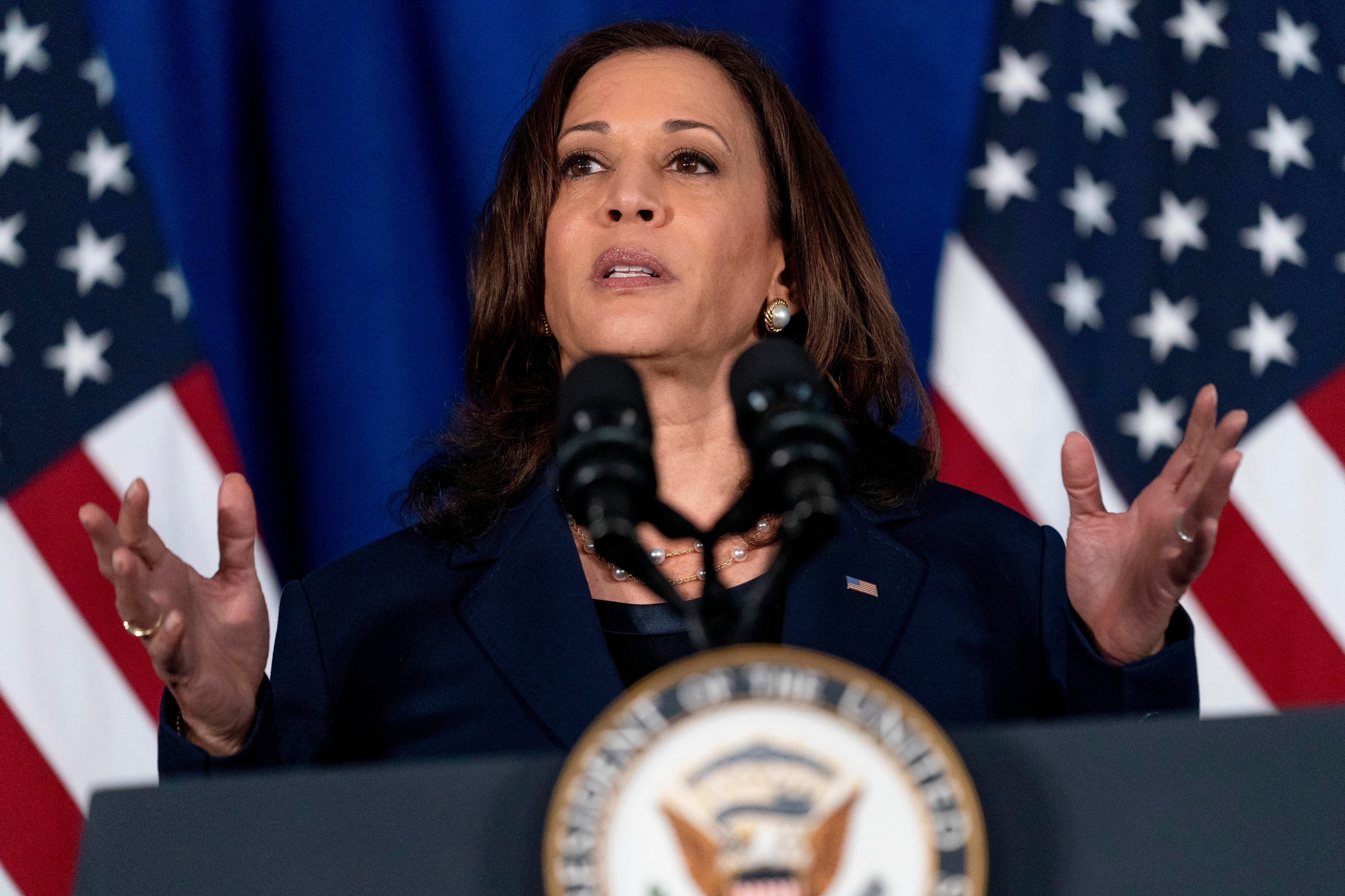 Kamala Harris anuncia plan demócrata de $25 millones para ayudar a combatir la supresión de votantes