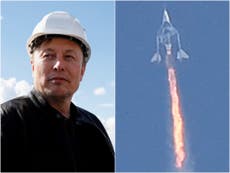 Musk compra un boleto para el vuelo espacial de Branson mientras el jefe de Virgin se convierte en el primero en llegar al borde del espacio en una carrera multimillonaria con Bezos