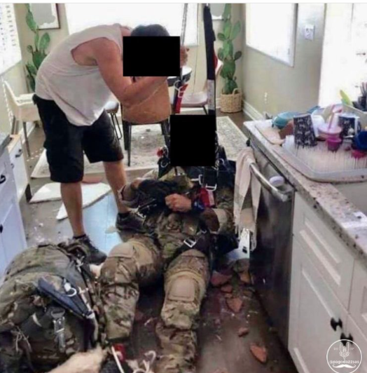 Paracaidista del ejército británico se estrella contra el techo y llega a una casa en California durante un ejercicio de entrenamiento