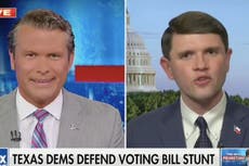 Demócrata de Texas secuestra la entrevista de Fox News por los derechos de voto, culpando a la cadena de impulsar la gran mentira de Trump