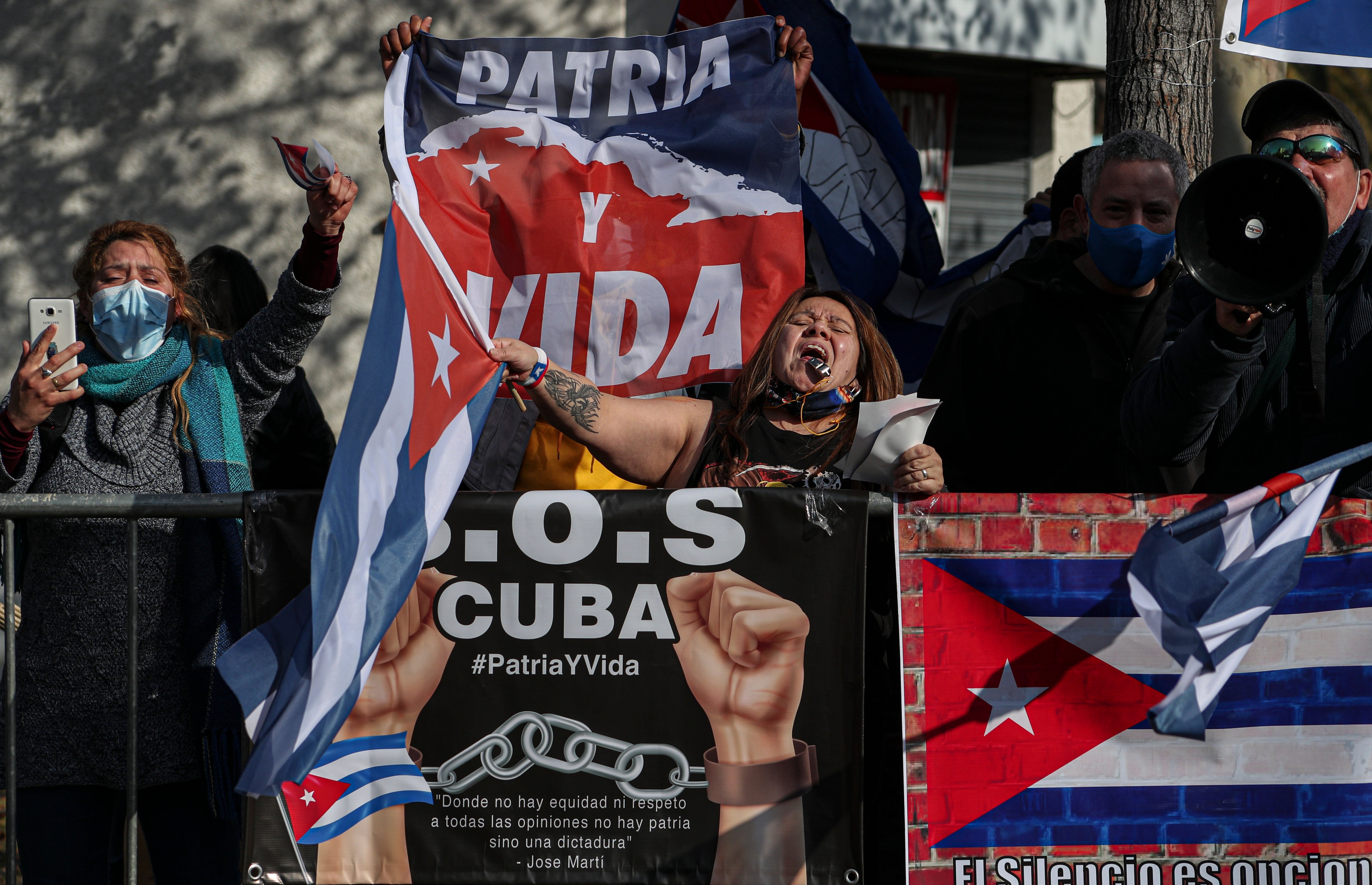 CHILE-CUBA-PROTESTAS