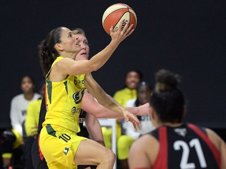 Sue Bird en acción para Seattle Storm
