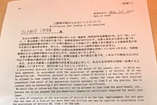 Cruza tres veces el océano Pacífico para llegar a Tokio