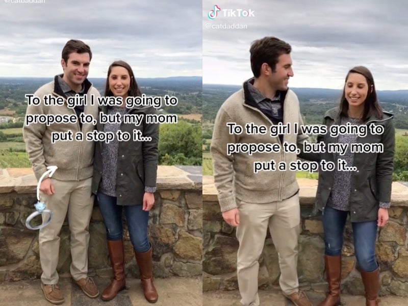 TikTok de una madre impide que su hijo le proponga matrimonio a su pareja