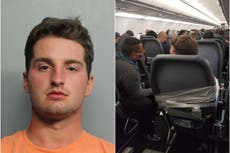 Atan con cinta adhesiva al asiento a pasajero de una aerolínea por manosear y golpear a sobrecargos